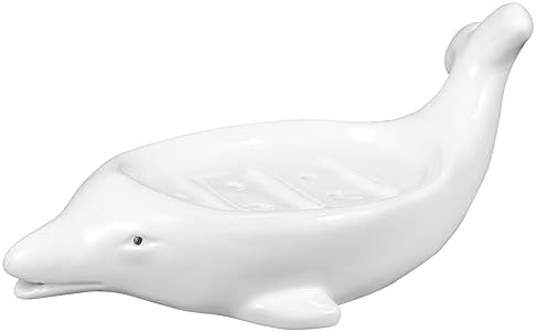 Ceramic Dolphin Soap Holder for Bathroom and Kitchen