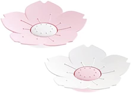 6 Pcs Cherry Blossom Soap Dish with Cartoon Design for Kids