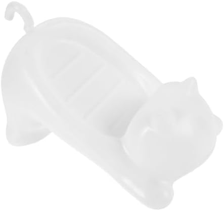 Cute Cat Soap Dish Self Draining Bathroom Holder