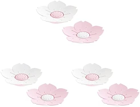 6 Pcs Cherry Blossom Soap Dish with Cartoon Design for Kids