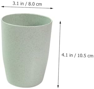 Mikinona 4pc Wheat Straw Gargle Cup Toothbrush Mugs for Kids Adults