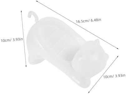 Cute Cat Soap Dish Self Draining Bathroom Holder