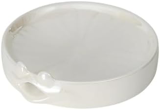 Lotus Leaf Frog Shaped Ceramic Self-Draining Soap Dish White
