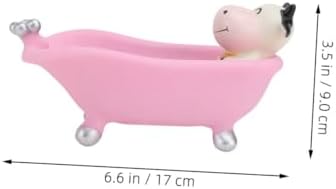 Cute Cartoon 2-Pack Self-Draining Vinyl Soap Holder for Bath Toilets