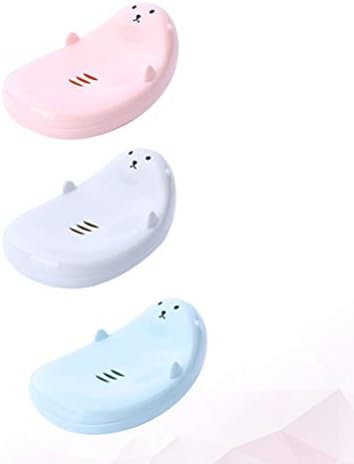 3PCS Cartoon Soap Holder Storage Case for Kids