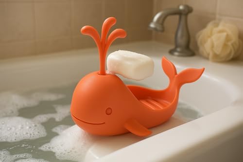 Whimsical Whale soap dish for kids