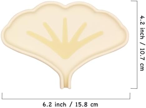 Self Draining Silicone Soap Dish 2 Pcs Ginkgo Leaf Shape