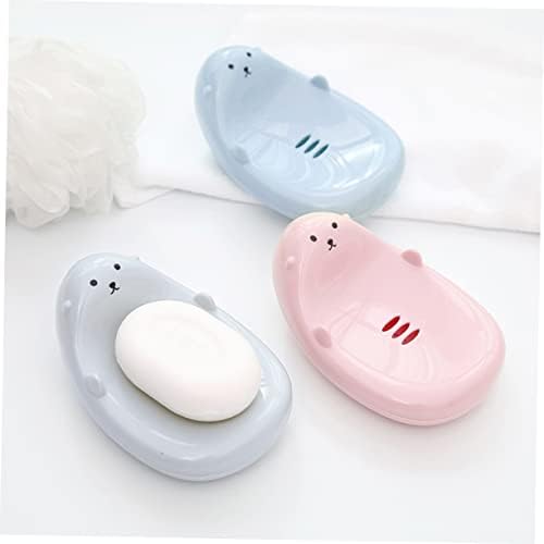 Ann Cartoon 3-Piece Soap Draining Box for Kids