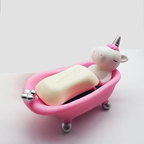 Gatuida 1-Piece Cartoon Animal Bathtub Unicorn Soap Box
