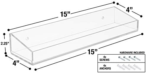 Floating Acrylic Bathroom Caddy 2-Pack