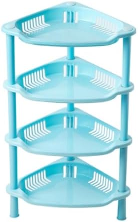 Plastic Corner Shelf 4 Tier Bathroom Organizer for Space