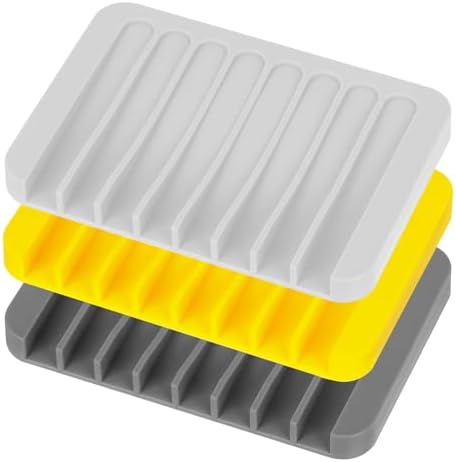 3-Piece Anti-Slip Soap Dish Set