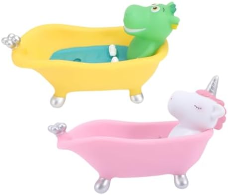 VALICLUD 2 Piece Cute Cartoon Dinosaur Soap Holder for Kids
