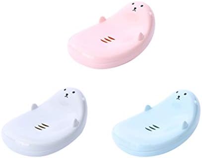 3PCS Cartoon Soap Holder Storage Case for Kids