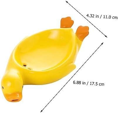 Duck Soap Holder Case Ceramic Sink Bathroom Organizer