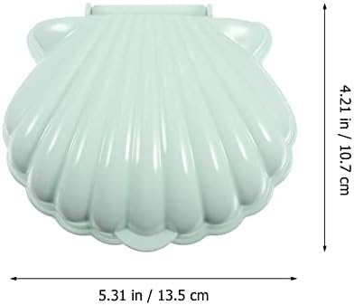 2-Piece Shell Soap Dish Holder for Bathroom Travel Use
