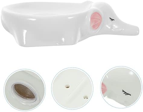 KOONTTY Self-Draining Ceramic Elephant Soap Dish