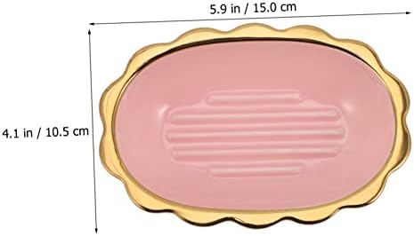 LIFKOME Elegant Ceramic Soap Tray with Lace Design