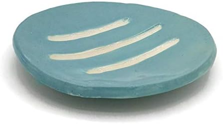 Big Handmade Turquoise Blue Soap Dish for Bar Soaps