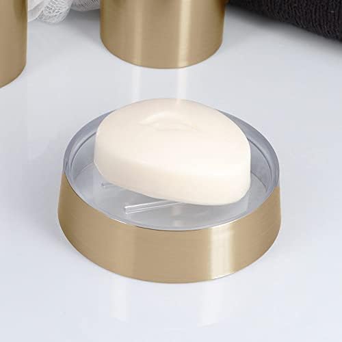 Elegant Gold-Trimmed Soap Dish