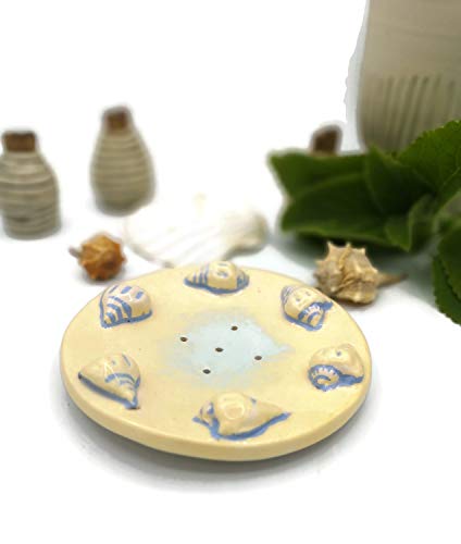 Handmade Elegant Unique Ceramic Soap Dish Dispenser
