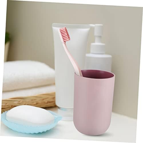 Luxshiny 4pcs Stackable Toothbrush Tumblers with Simple Design