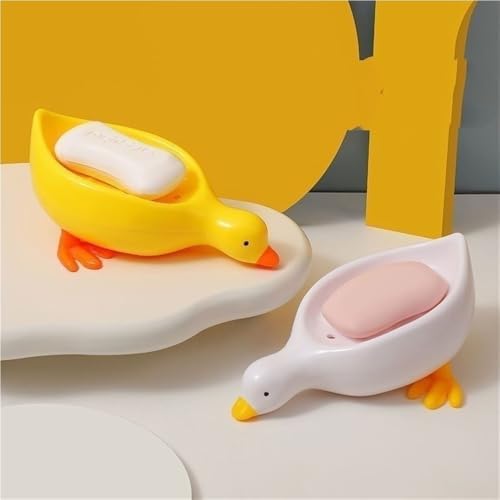 IFAJOOR Decorative Duck Soap Dish White 1 Piece