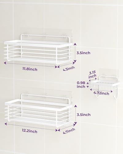 3-Pack Stainless Steel Shower Caddy
