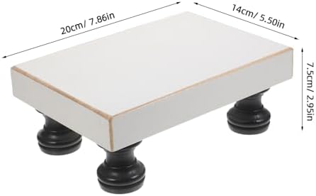Alipis Wooden Soap Holder Stool with Storage for Bathroom