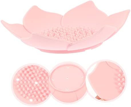 Cabilock Silicone Flower Soap Dish for Kitchen Bathroom