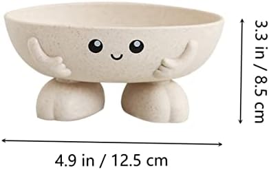 2pcs Cartoon Soap Dish with Drainage for Bathroom Kitchen