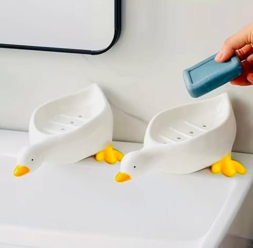Adorable Duck Soap Dish Self-Draining Eco-Friendly