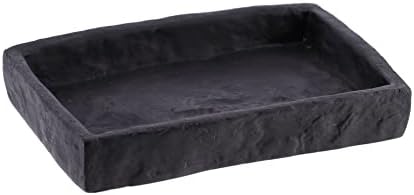 EVIDECO Black Stone Effect Soap Dish Tray