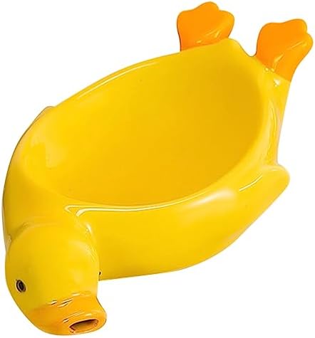 Stylish Yellow Ceramic Soap Dish with Drainage Design