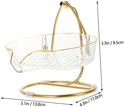 Zerodeko Clear Soap Holder with Iron Stand