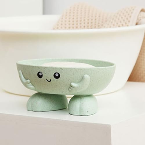 Cartoon Kids Self-Draining Soap Holder 2-Piece Set