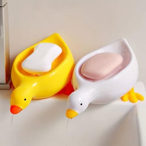 Adorable Duck Soap Dish Self-Draining Eco-Friendly