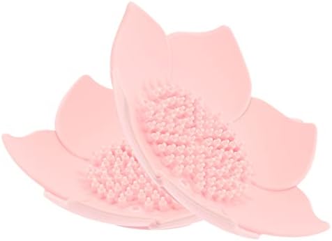 Bathroom Soap Dish Holder with Drainage and Flower Design