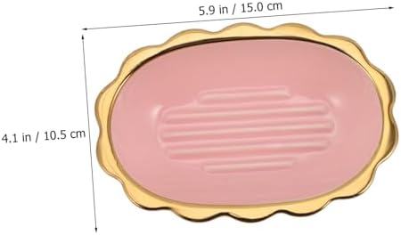 Zerodeko Ceramic Soap Dish Luxury with Elegant Design for Home Kitchen