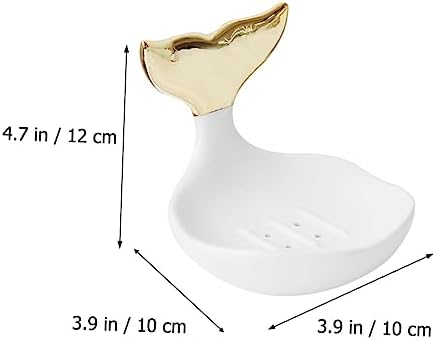 Modern JECOMPRIS Soap Holder Space-Saving Fishtail Design