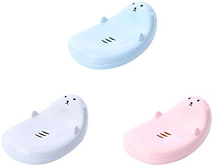 3PCS Cartoon Soap Holder Storage Case for Kids