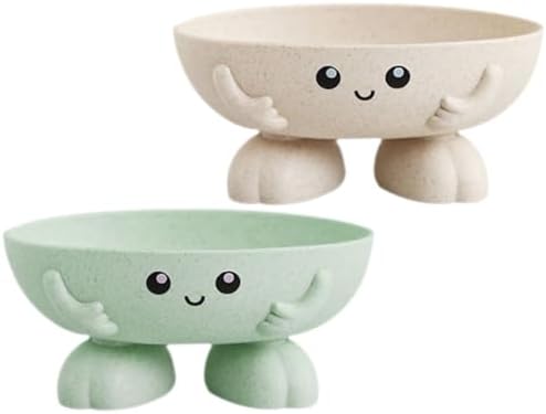 Cartoon Kids Self-Draining Soap Holder 2-Piece Set