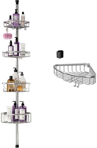 EssenceMe Corner Shower Caddy Tension Pole
