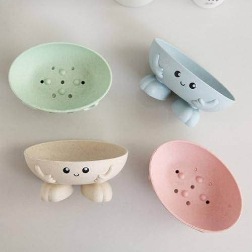 Cabilock 2-Piece Cartoon Soap Holder Trawarning-Style for Bathrooms Already