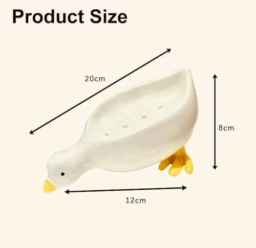 Adorable Duck Soap Dish Self-Draining Eco-Friendly