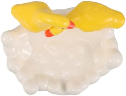 FELTECHELECTRCute Duck Ceramic Soap Dish for RV Shower Holder with Drainage System