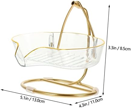 Magiclulu Transparent Dish with Iron Rack Decorative Organizer