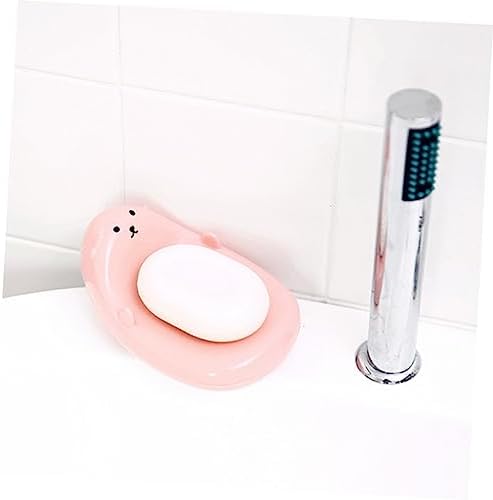 PRETYZOOM P Dish Boys Girls Self Draining Soap Holder Pink