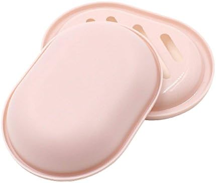 2-Pack Soap Dish with Drain Soap Saver Easy Dry Pink
