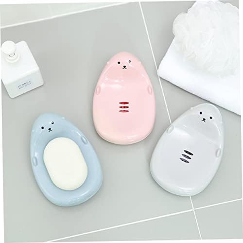 Ann Cartoon 3-Piece Soap Draining Box for Kids